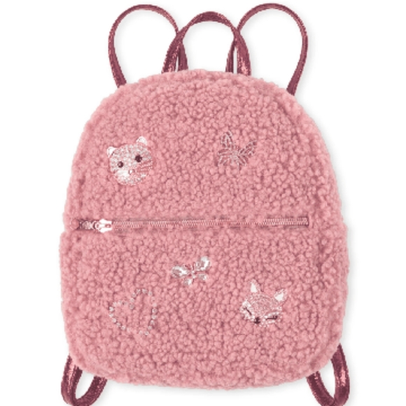 The Children's Place Other - Girls Jeweled Critter Sherpa Mini Backpack